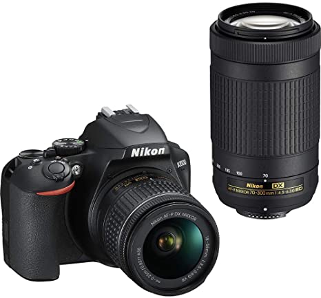 Nikon D3500 DX-Format DSLR Two Lens Kit with AF-P DX NIKKOR 18-55mm f/3